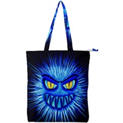 Monster Blue Attack Double Zip Up Tote Bag