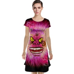 Monster Pink Eyes Aggressive Fangs Cap Sleeve Nightdress by HermanTelo
