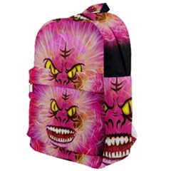 Monster Pink Eyes Aggressive Fangs Classic Backpack by HermanTelo