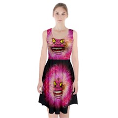 Monster Pink Eyes Aggressive Fangs Racerback Midi Dress by HermanTelo