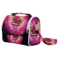 Monster Pink Eyes Aggressive Fangs Satchel Shoulder Bag by HermanTelo
