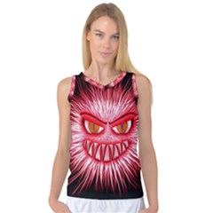 Monster Red Eyes Aggressive Fangs Women s Basketball Tank Top by HermanTelo