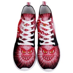 Monster Red Eyes Aggressive Fangs Men s Lightweight High Top Sneakers by HermanTelo