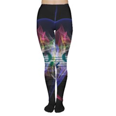 Particles Music Clef Wave Tights