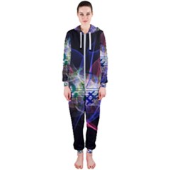 Particles Music Clef Wave Hooded Jumpsuit (ladies) 