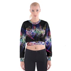 Particles Music Clef Wave Cropped Sweatshirt