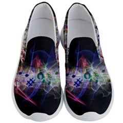 Particles Music Clef Wave Men s Lightweight Slip Ons by HermanTelo