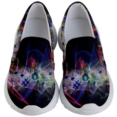 Particles Music Clef Wave Kids  Lightweight Slip Ons