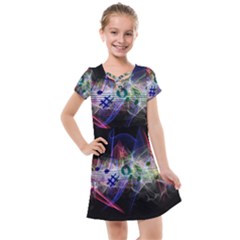 Particles Music Clef Wave Kids  Cross Web Dress