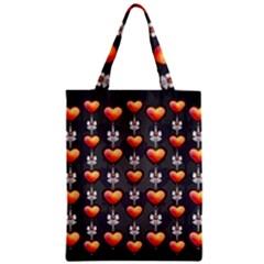 Love Heart Background Valentine Zipper Classic Tote Bag