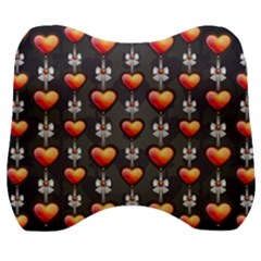 Love Heart Background Valentine Velour Head Support Cushion