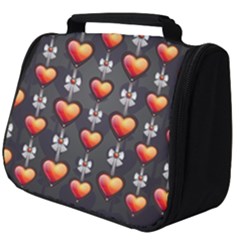 Love Heart Background Valentine Full Print Travel Pouch (big) by HermanTelo