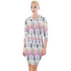 Seamless Pattern Background Entrance Quarter Sleeve Hood Bodycon Dress by HermanTelo