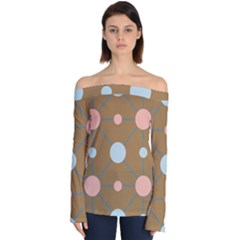 Planets Planet Around Rounds Off Shoulder Long Sleeve Top
