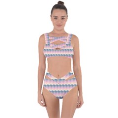 Seamless Pattern Background Block Pink Bandaged Up Bikini Set  by HermanTelo