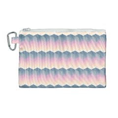 Seamless Pattern Background Block Pink Canvas Cosmetic Bag (large)