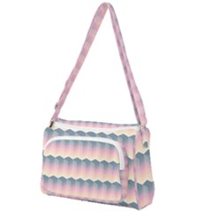 Seamless Pattern Background Block Pink Front Pocket Crossbody Bag by HermanTelo