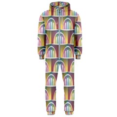 Seamless Pattern Background Abstract Hooded Jumpsuit (men) 