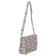 Seamless Pattern Background Abstract Shoulder Bag With Back Zipper