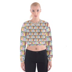 Seamless Pattern Background Abstract Cropped Sweatshirt