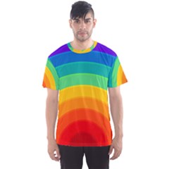 Rainbow Background Colorful Men s Sports Mesh Tee
