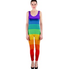 Rainbow Background Colorful One Piece Catsuit