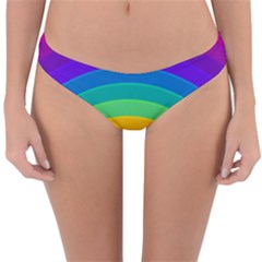 Rainbow Background Colorful Reversible Hipster Bikini Bottoms