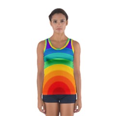 Rainbow Background Colorful Sport Tank Top 