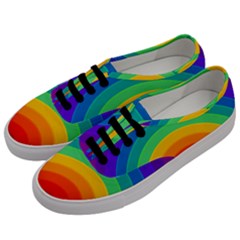 Rainbow Background Colorful Men s Classic Low Top Sneakers by HermanTelo