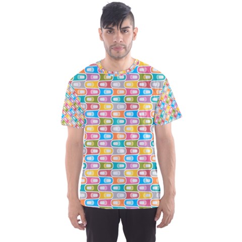 Seamless Pattern Background Abstract Rainbow Men s Sports Mesh Tee by HermanTelo