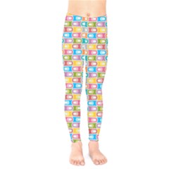 Seamless Pattern Background Abstract Rainbow Kids  Legging by HermanTelo