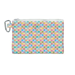Seamless Pattern Background Abstract Rainbow Canvas Cosmetic Bag (medium)