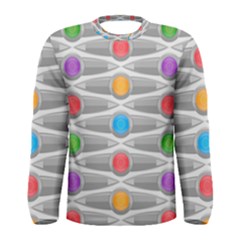 Seamless Pattern Background Abstract Circle Men s Long Sleeve Tee