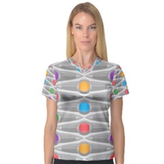 Seamless Pattern Background Abstract Circle V-neck Sport Mesh Tee