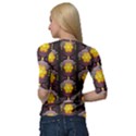 Pattern Background Yellow Bright Quarter Sleeve Raglan Tee View2