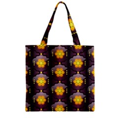 Pattern Background Yellow Bright Zipper Grocery Tote Bag