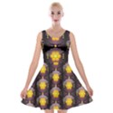 Pattern Background Yellow Bright Velvet Skater Dress View1