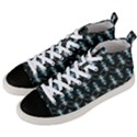 Seamless Pattern Background Black Men s Mid-Top Canvas Sneakers View2