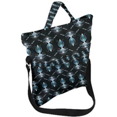 Seamless Pattern Background Black Fold Over Handle Tote Bag