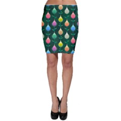 Tulips Seamless Pattern Background Bodycon Skirt by HermanTelo