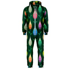 Tulips Seamless Pattern Background Hooded Jumpsuit (men) 
