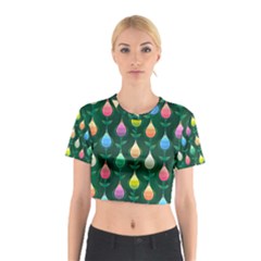 Tulips Seamless Pattern Background Cotton Crop Top by HermanTelo