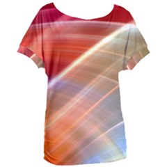 Wave Background Pattern Abstract Women s Oversized Tee