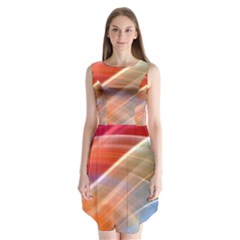 Wave Background Pattern Abstract Sleeveless Chiffon Dress  