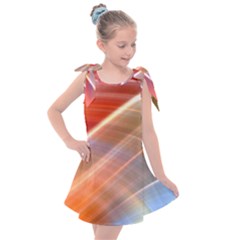 Wave Background Pattern Abstract Kids  Tie Up Tunic Dress