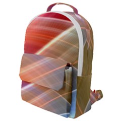 Wave Background Pattern Abstract Flap Pocket Backpack (small)