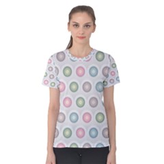 Seamless Pattern Pastels Background Pink Women s Cotton Tee