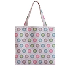 Seamless Pattern Pastels Background Pink Zipper Grocery Tote Bag
