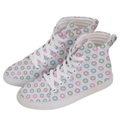 Seamless Pattern Pastels Background Pink Men s Hi-top Skate Sneakers