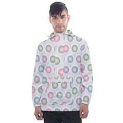 Seamless Pattern Pastels Background Pink Men s Front Pocket Pullover Windbreaker